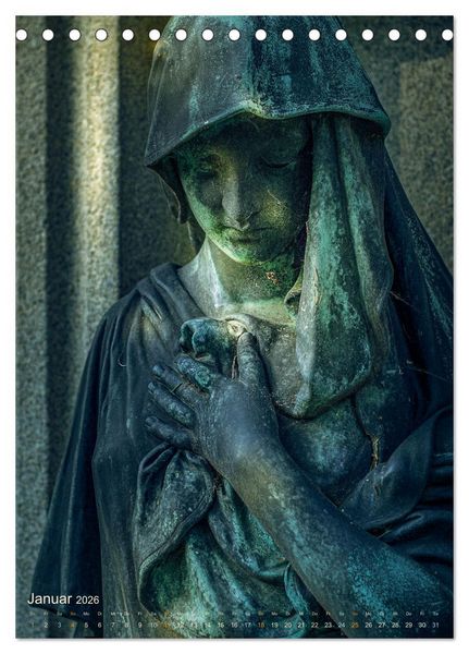Produktbild: Die stillen Momente im Ohlsdorfer Friedhof (Tischkalender 2026 DIN A5 hoch), CALVENDO Monatskalender