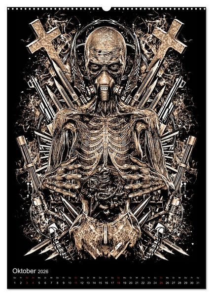 Produktbild: BLOODBOY/FEAR ILLUSTRATION (hochwertiger Premium Wandkalender 2026 DIN A2 hoch), Kunstdruck in Hochglanz