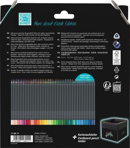 Produktbild: Faber-Castell Buntstifte Black Edition 100er