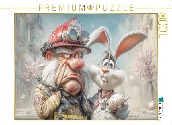 CALVENDO Puzzle Tatütata, der Hase ist da! | 1000 Teile Lege-Größe 64x48cm Foto-Puzzle für glückliche Stunden, Sonstige von , Calvendo Puzzle,