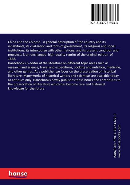 Produktbild: China and the Chinese