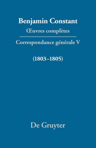 Produktbild: Correspondance 1803&ndash;1805