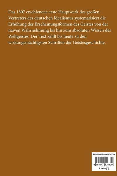 Produktbild: Ph&auml;nomenologie des Geistes (Gro&szlig;druck)