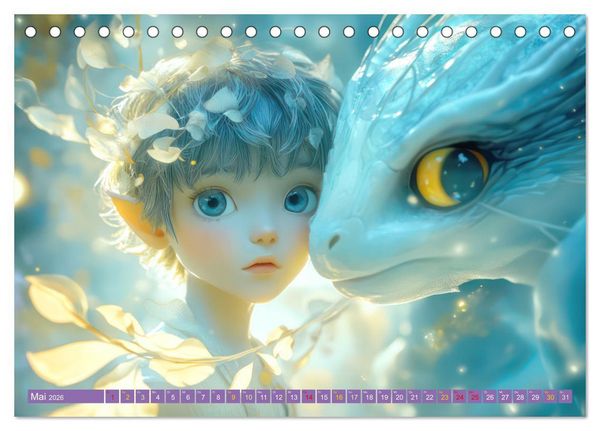 Produktbild: Winterliche Fantasie Anim&eacute; (Tischkalender 2026 DIN A5 quer), CALVENDO Monatskalender
