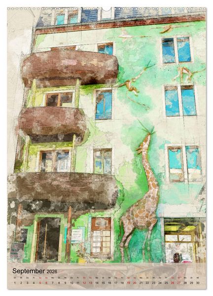 Produktbild: Dresden wie gemalt (hochwertiger Premium Wandkalender 2026 DIN A2 hoch), Kunstdruck in Hochglanz