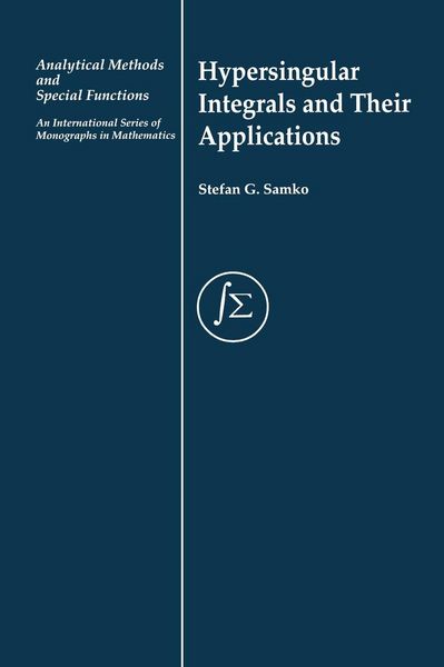 Produktbild: Hypersingular Integrals and Their Applications