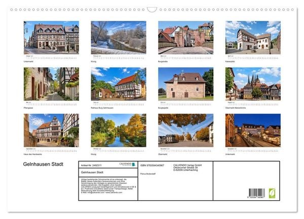 Produktbild: Gelnhausen Stadt (Wandkalender 2027 DIN A2 quer), CALVENDO Monatskalender