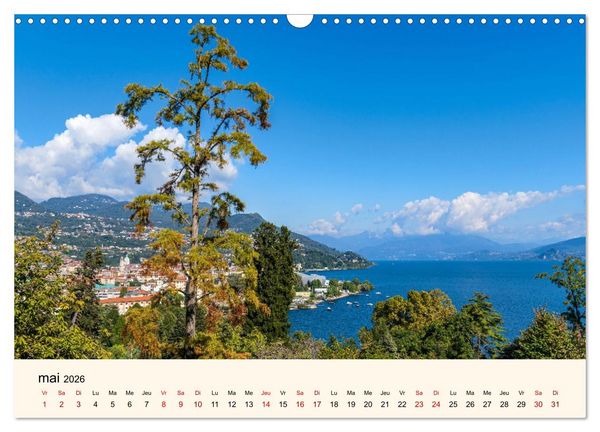 Produktbild: Coup d'&oelig;il sur le Lac Majeur (Calendrier mural 2026 DIN A3 vertical), CALVENDO calendrier mensuel