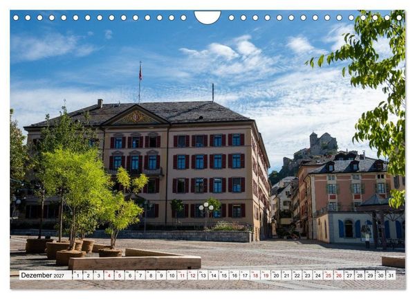 Produktbild: Sion im Wallis - zwischen Reben und Bergen (Wandkalender 2027 DIN A4 quer), CALVENDO Monatskalender