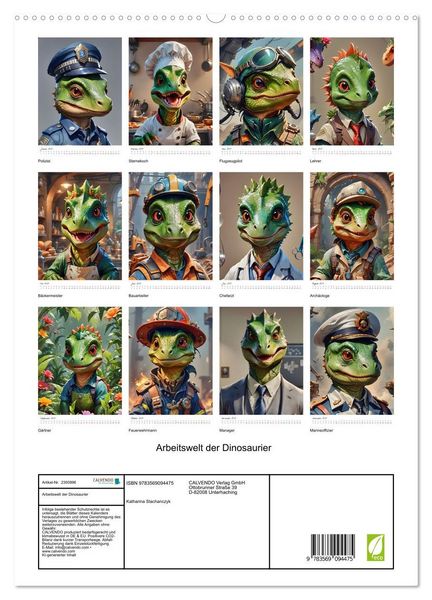 Produktbild: Arbeitswelt der Dinosaurier (hochwertiger Premium Wandkalender 2027 DIN A2 hoch), Kunstdruck in Hochglanz