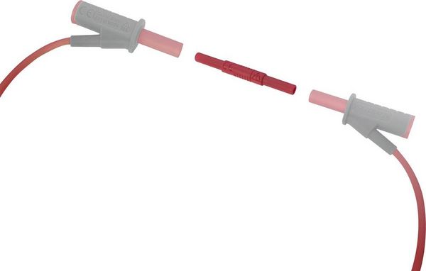 Produktbild: VOLTCRAFT MSL-504 Messleitungsverbinder Buchse 4mm Buchse 4mm Schwarz, Rot 1St.