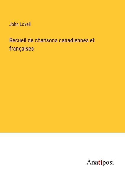 Produktbild: Recueil de chansons canadiennes et fran&ccedil;aises