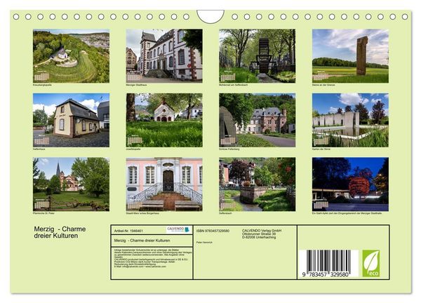 Produktbild: Merzig - Charme dreier Kulturen (Wandkalender 2026 DIN A4 quer), CALVENDO Monatskalender