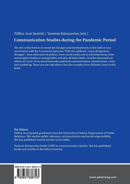 Produktbild: Communication Studies during the Pandemic Period