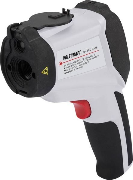 Produktbild: VOLTCRAFT IR-1600 CAM Infrarot-Thermometer Optik 50:1 -50 - +1600 &deg;C Pyrometer, Echtbildanzeige