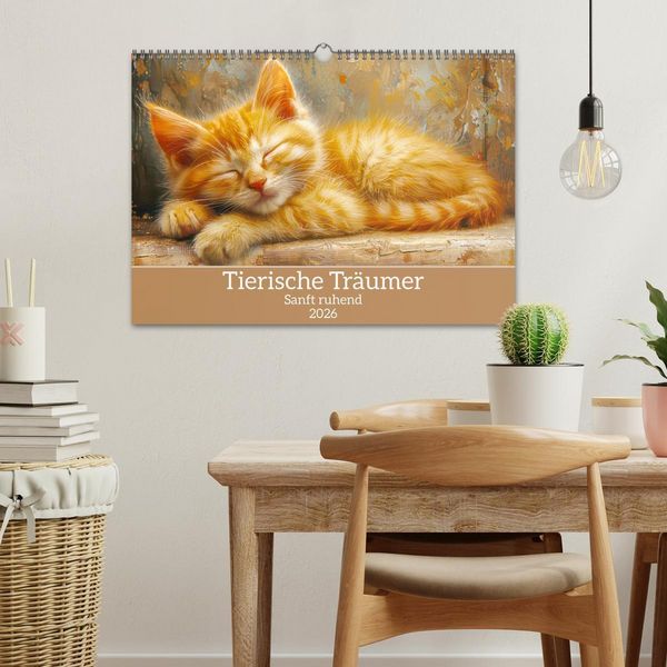 Produktbild: Tierische Tr&auml;umer - Sanft ruhend (Wandkalender 2026 DIN A3 quer), CALVENDO Monatskalender