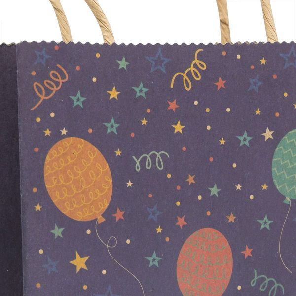 Produktbild: Idena Flaschentasche Happy Birthday Luftballon mehrfarbig 12x10x39cm