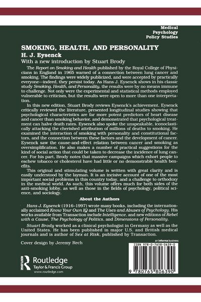 Produktbild: Smoking, Health and Personality