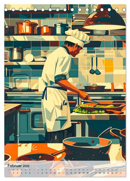 Produktbild: Chef de Cuisine - Mein Traumberuf Koch (Tischkalender 2026 DIN A5 hoch), CALVENDO Monatskalender