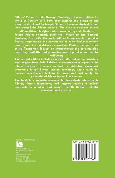 Produktbild: Pilates' Return to Life Through Contrology