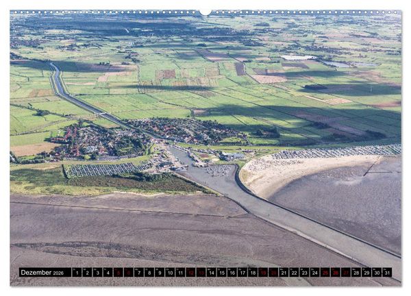 Produktbild: Das Wattenmeer von oben (Wandkalender 2026 DIN A2 quer), CALVENDO Monatskalender