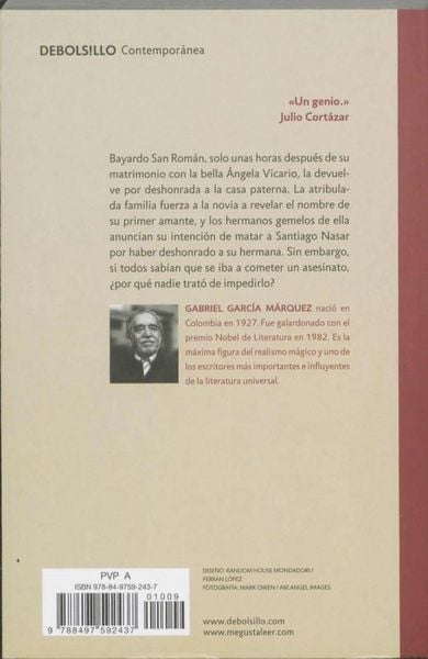 Produktbild: Cronica de una muerte anunciada