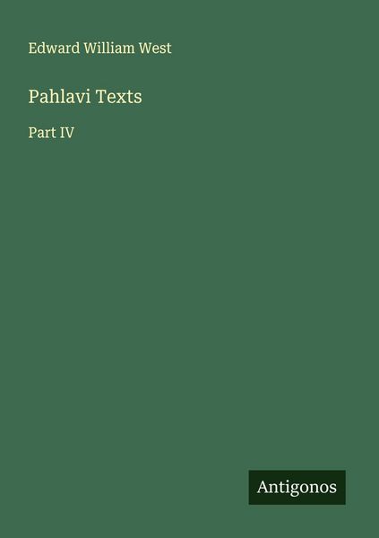 Produktbild: Pahlavi Texts