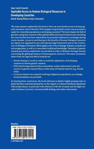 Produktbild: Equitable Access to Human Biological Resources in Developing Countries