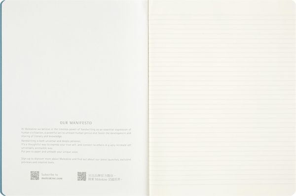 Produktbild: Moleskine Peanuts Linus Cahier limitierte Ausgabe, XL, liniert, Kartoneinband, Hellblau
