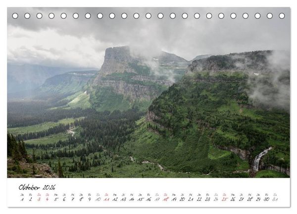 Produktbild: Glacier National Park Montana - USA (Tischkalender 2026 DIN A5 quer), CALVENDO Monatskalender