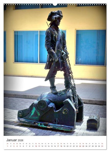 Produktbild: HABANEROS - Lebende Statuen in Havanna (hochwertiger Premium Wandkalender 2026 DIN A2 hoch), Kunstdruck in Hochglanz