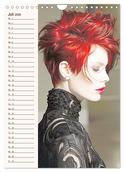 Produktbild: Kurzhaarschnitte. Zeitlose und sch&ouml;ne Schnitte f&uuml;r kurze Haare (Wandkalender 2026 DIN A4 hoch), CALVENDO Monatskalender