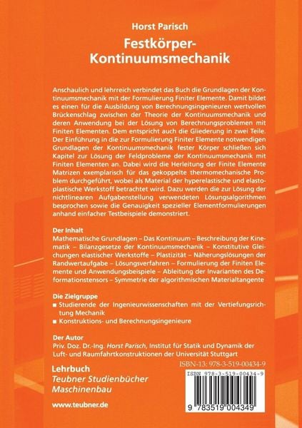 Produktbild: Festk&ouml;rper-Kontinuumsmechanik