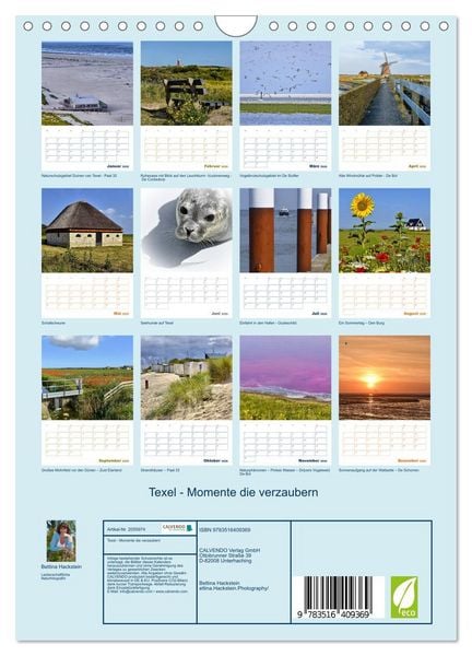 Produktbild: Texel - Momente die verzaubern (Wandkalender 2026 DIN A4 hoch), CALVENDO Monatskalender