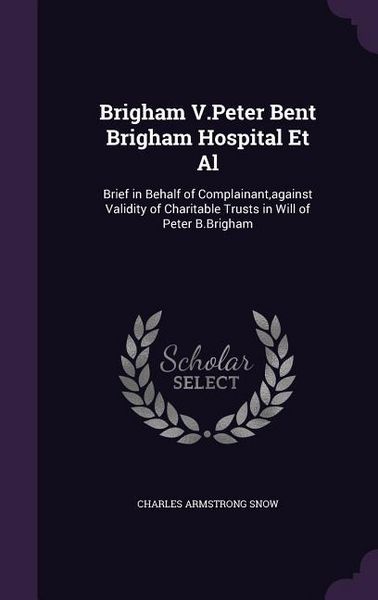Produktbild: Brigham V.Peter Bent Brigham Hospital Et Al