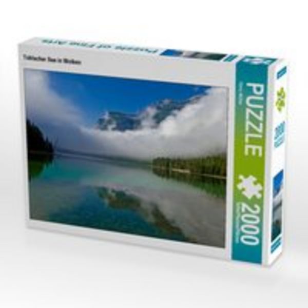 CALVENDO Puzzle Toblacher See in Wolken | 2000 Teile Lege-Größe 90 × 67 cm Foto-Puzzle für glückliche Stunden