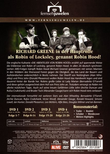Die Abenteuer von Robin Hood - Die ARD-Gesamtedition (Alle 26 ARD-Folgen) (Fernsehjuwelen)  [4 DVDs]