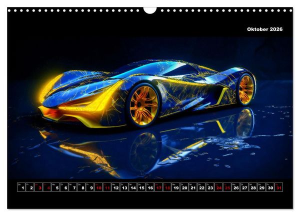 Produktbild: Surreale Cyber Cars (Wandkalender 2026 DIN A3 quer), CALVENDO Monatskalender