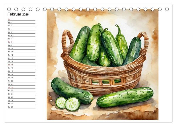 Produktbild: Frische Ernte (Tischkalender 2026 DIN A5 quer), CALVENDO Monatskalender