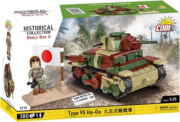 COBI Historical Collection 3115 - Type 95 Ha-Go, WWII, Bausatz 1:35, 380+1 Klemmbausteine