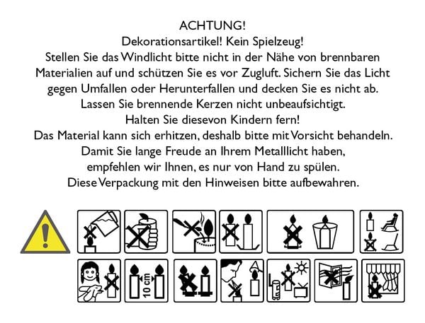 Produktbild: Metallwindlicht - Weihnachten