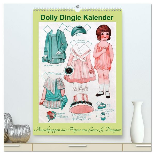 Produktbild: Dolly Dingle Kalender - Anziehpuppen von Grace G. Drayton (hochwertiger Premium Wandkalender 2026 DIN A2 hoch), Kunstdruck in Hochglanz