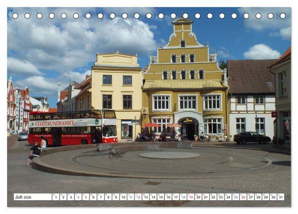 Produktbild: Stadt Wismar 2026 (Tischkalender 2026 DIN A5 quer), CALVENDO Monatskalender