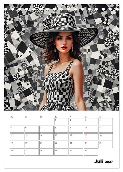 Produktbild: Schachspiel der Mode (Tischkalender 2027 DIN A5 hoch), CALVENDO Monatskalender
