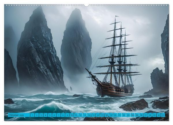 Produktbild: Erinnerungen an das Meer. Die Schifffahrt von einst (Wandkalender 2026 DIN A2 quer), CALVENDO Monatskalender