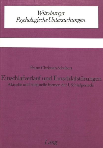 Produktbild: Einschlafverlauf und Einschlafst&ouml;rungen