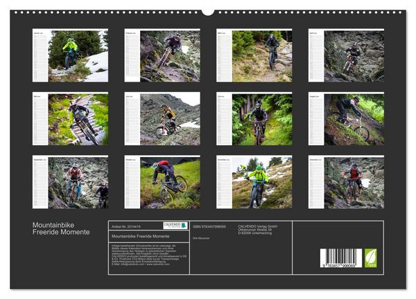Produktbild: Mountainbike Freeride Momente (hochwertiger Premium Wandkalender 2026 DIN A2 quer), Kunstdruck in Hochglanz