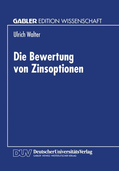 Produktbild: Die Bewertung von Zinsoptionen