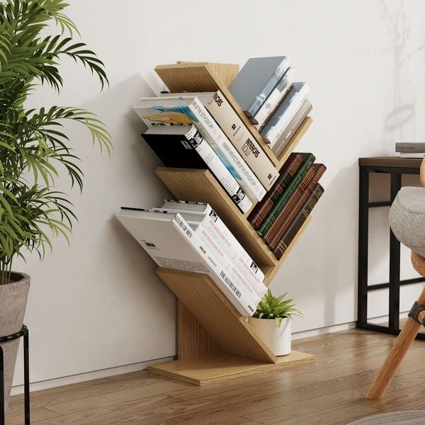 Produktbild: Holz Aufbewahrung Stand Regal B&uuml;cher Nulis L