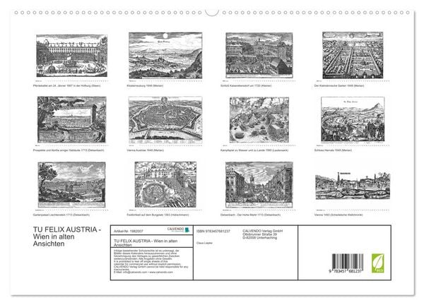 Produktbild: TU FELIX AUSTRIA - Wien in alten Ansichten (hochwertiger Premium Wandkalender 2026 DIN A2 quer), Kunstdruck in Hochglanz